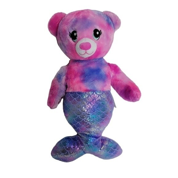 Build a Bear ber maid mermaid plush stuffed animal pink purple 18" - Picture 2 of 5